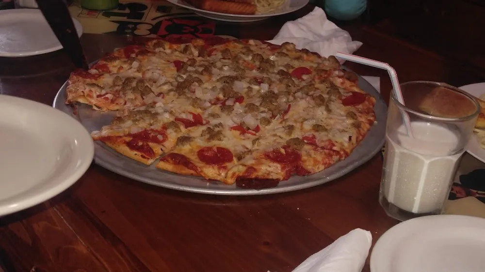 Pepperoni Sausage Onion Pizza 14